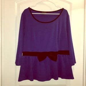 Blue Peplum Top
